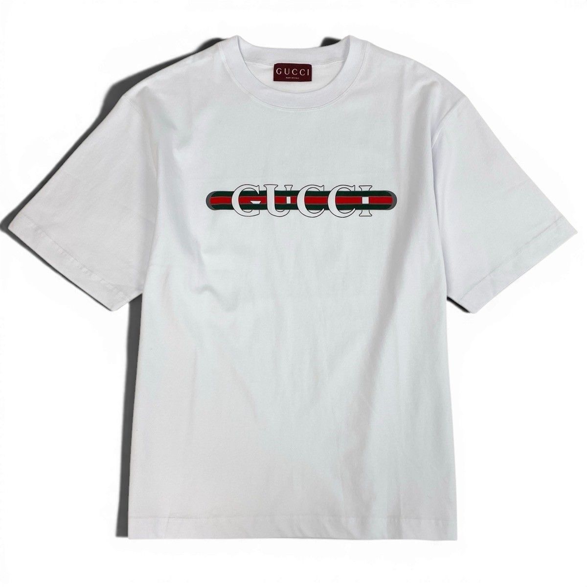 Gucci Sherry Line Front Logo T-Shirt Short Sleeve Top S White