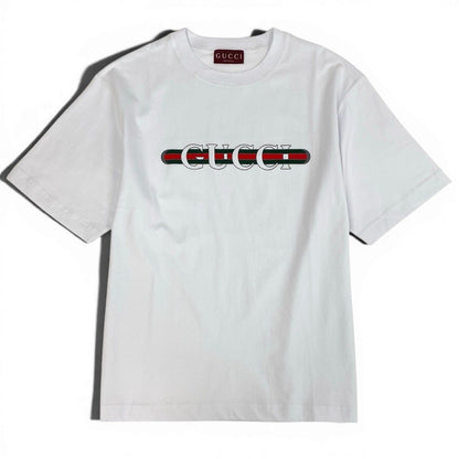 Gucci Sherry Line Front Logo T-Shirt Short Sleeve Top S White