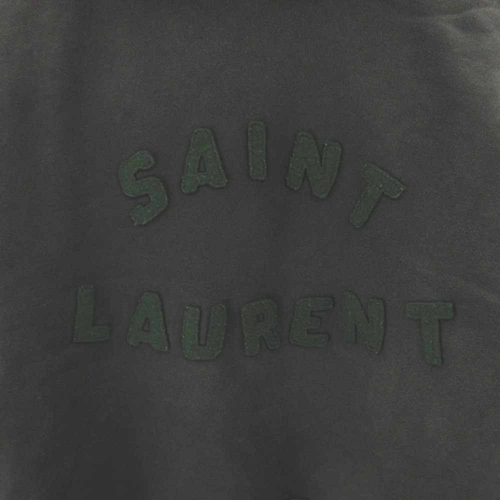 Saint Laurent Paris Logo Hoodie Sweatshirt Brushed Lining Navy XS — view 4