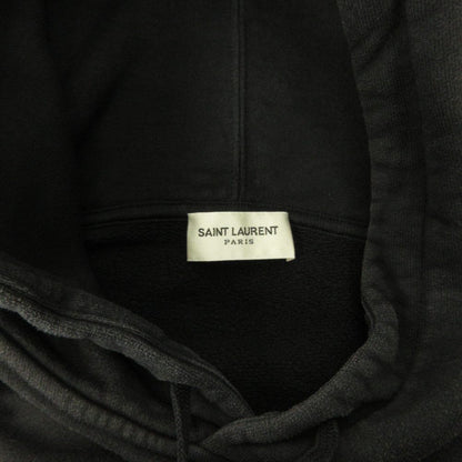 Saint Laurent Paris Logo Hoodie Sweatshirt Brushed Lining Navy XS — view 3