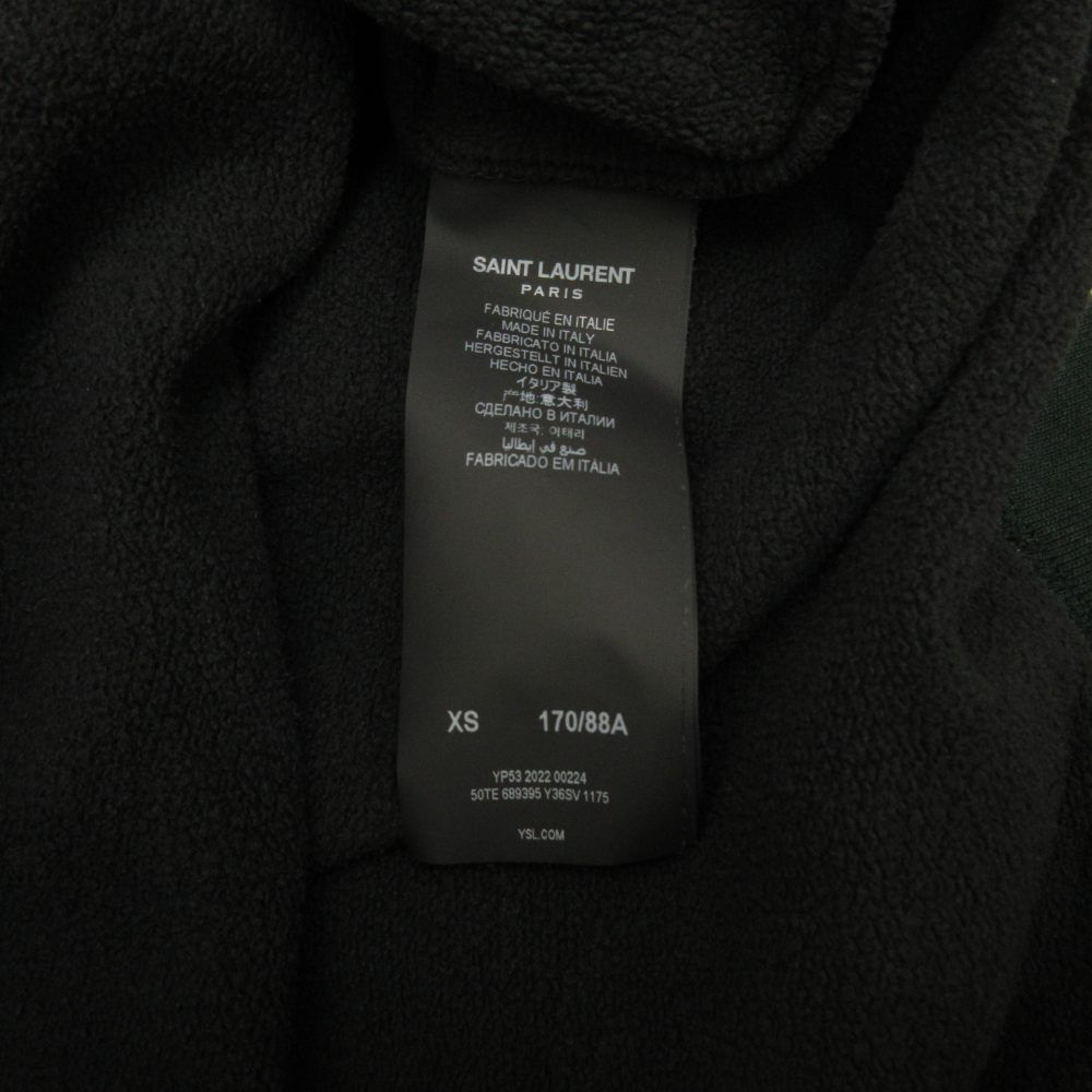Saint Laurent Paris Logo Hoodie Sweatshirt Brushed Lining Navy XS — view 9