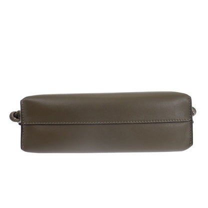 Loewe Flamenco Clutch Mini 2-Way Shoulder Handbag Nappa Calfskin Dark Khaki Gold — view 6