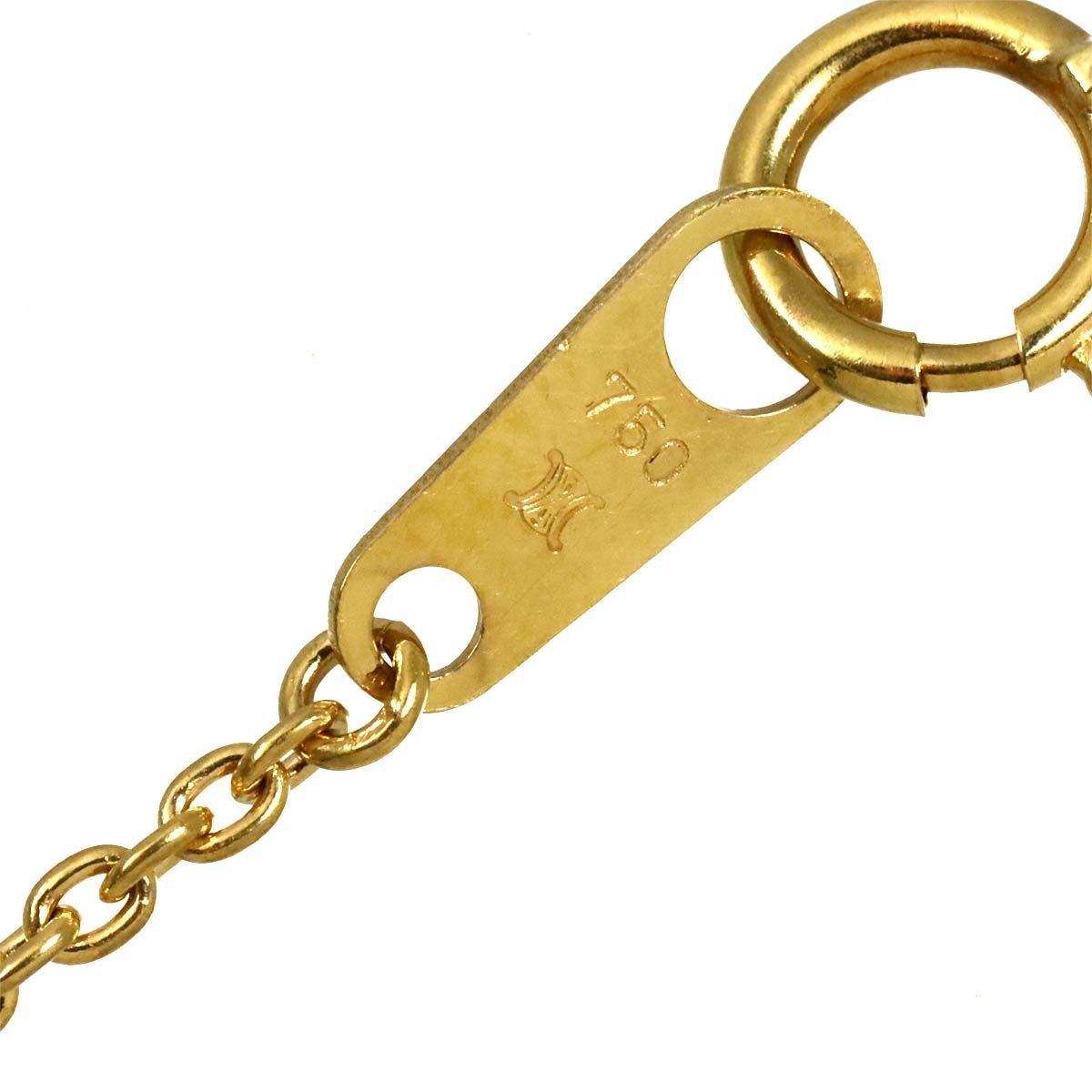 Celine Macadam Diamond Necklace 42 cm 18k YG Yellow Gold — view 5