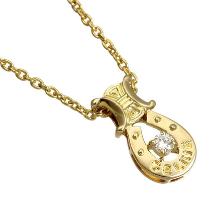 Celine Macadam Diamond Necklace 42 cm 18k YG Yellow Gold — view 3