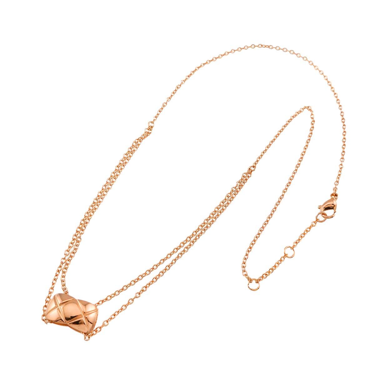Chanel Coco Crush Necklace 40 cm 18k PG Pink Gold 750 Certificate — view 2