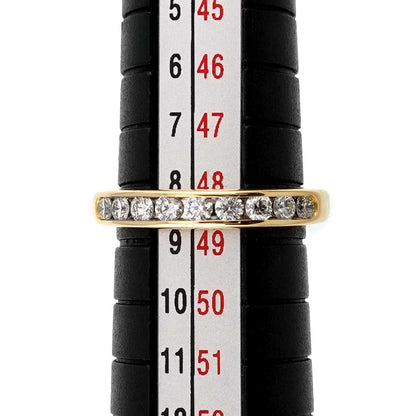 Tiffany & Co Ring Half Diamond 18k YG Yellow Gold 750 — view 6