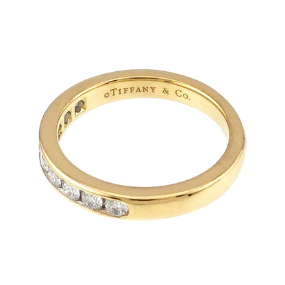 Tiffany & Co Ring Half Diamond 18k YG Yellow Gold 750 — view 3