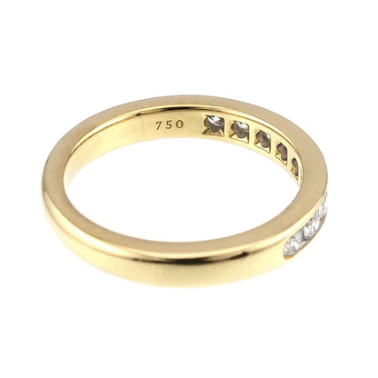Tiffany & Co Ring Half Diamond 18k YG Yellow Gold 750 — view 4