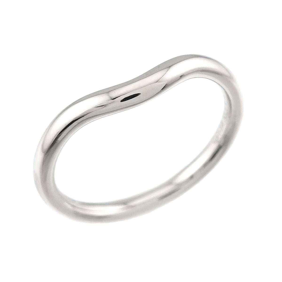 Tiffany & Co Curved Band Ring Pt Platinum — view 5