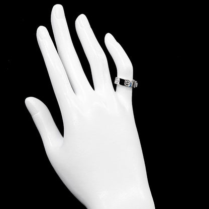 Cartier Love 47 Ring Half Diamond 18k WG White Gold 750 — view 6