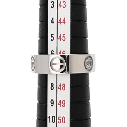 Cartier Love 47 Ring Half Diamond 18k WG White Gold 750 — view 5