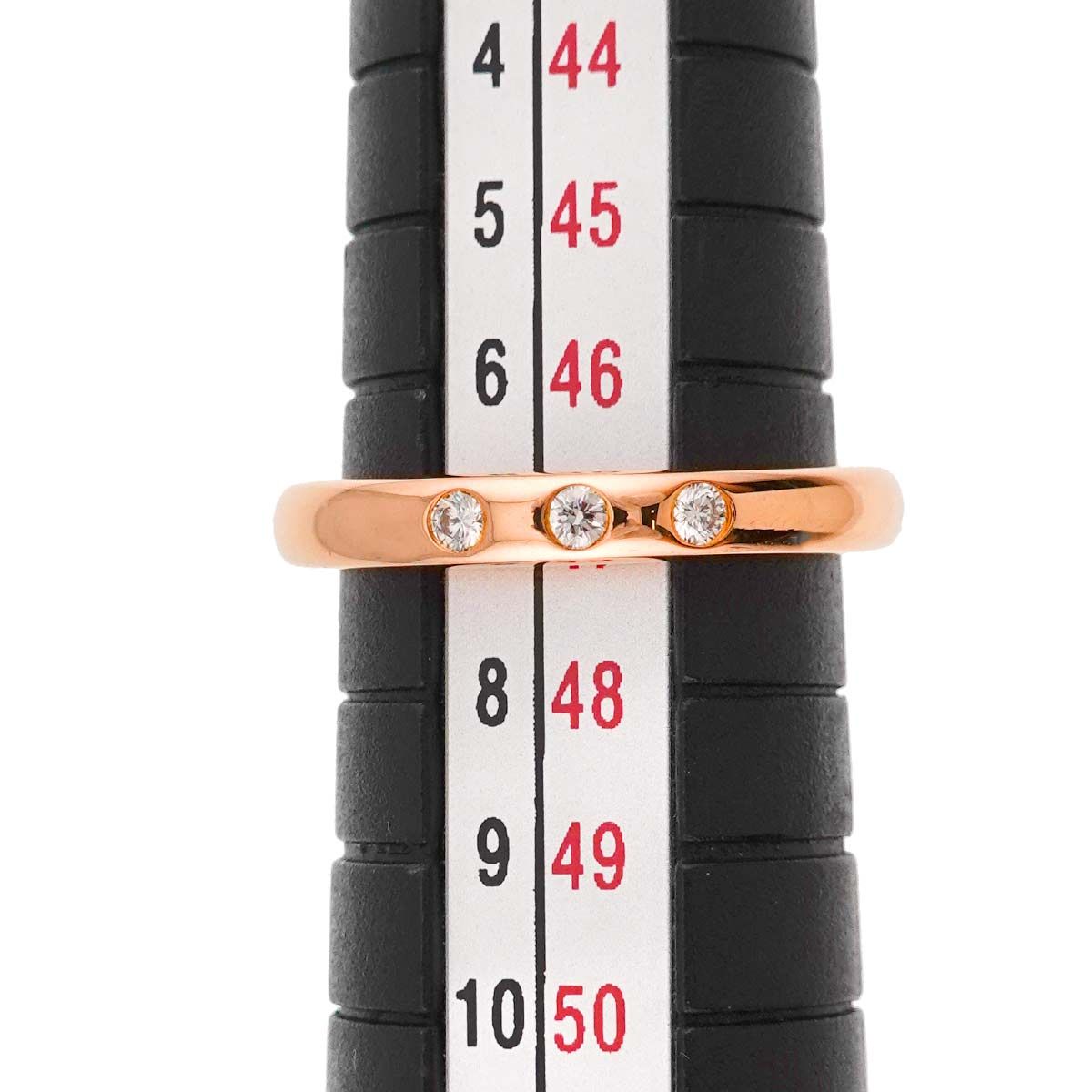 Tiffany & Co Stacking Band Ring Diamond 18k PG Pink Gold 750 — view 5