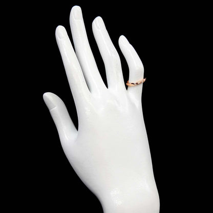 Tiffany & Co Stacking Band Ring Diamond 18k PG Pink Gold 750 — view 6