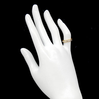Tiffany & Co Milgrain Band Ring Pt 18k YG 750 Together — view 6
