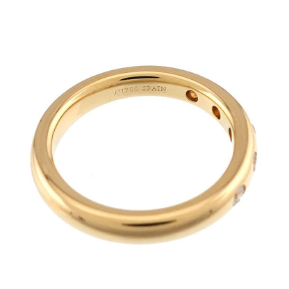 Tiffany & Co Stacking Band Ring Diamond 18k YG Yellow Gold 750 — view 3
