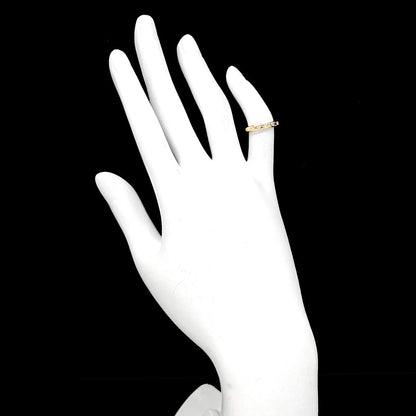 Tiffany & Co Stacking Band Ring Diamond 18k YG Yellow Gold 750 — view 7