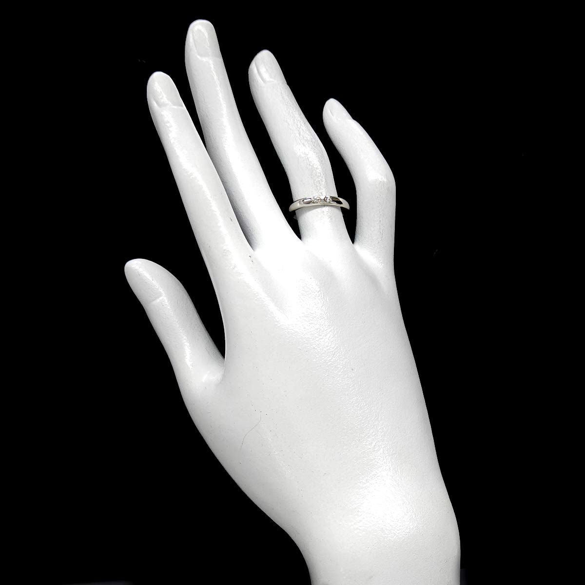Celine Macadam Ring Diamond Pt Platinum 18k YG Yellow Gold — view 6