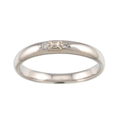 Celine Macadam Ring Diamond Pt Platinum 18k YG Yellow Gold — view 2