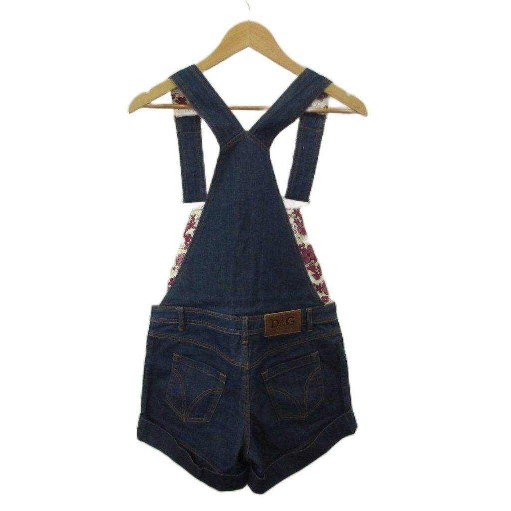 Dolce & Gabbana Denim All in One Shorts 24 Indigo Short Length Floral Pattern — view 2