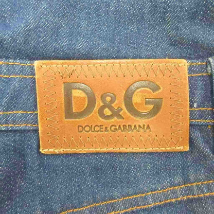 Dolce & Gabbana Denim All in One Shorts 24 Indigo Short Length Floral Pattern — view 7