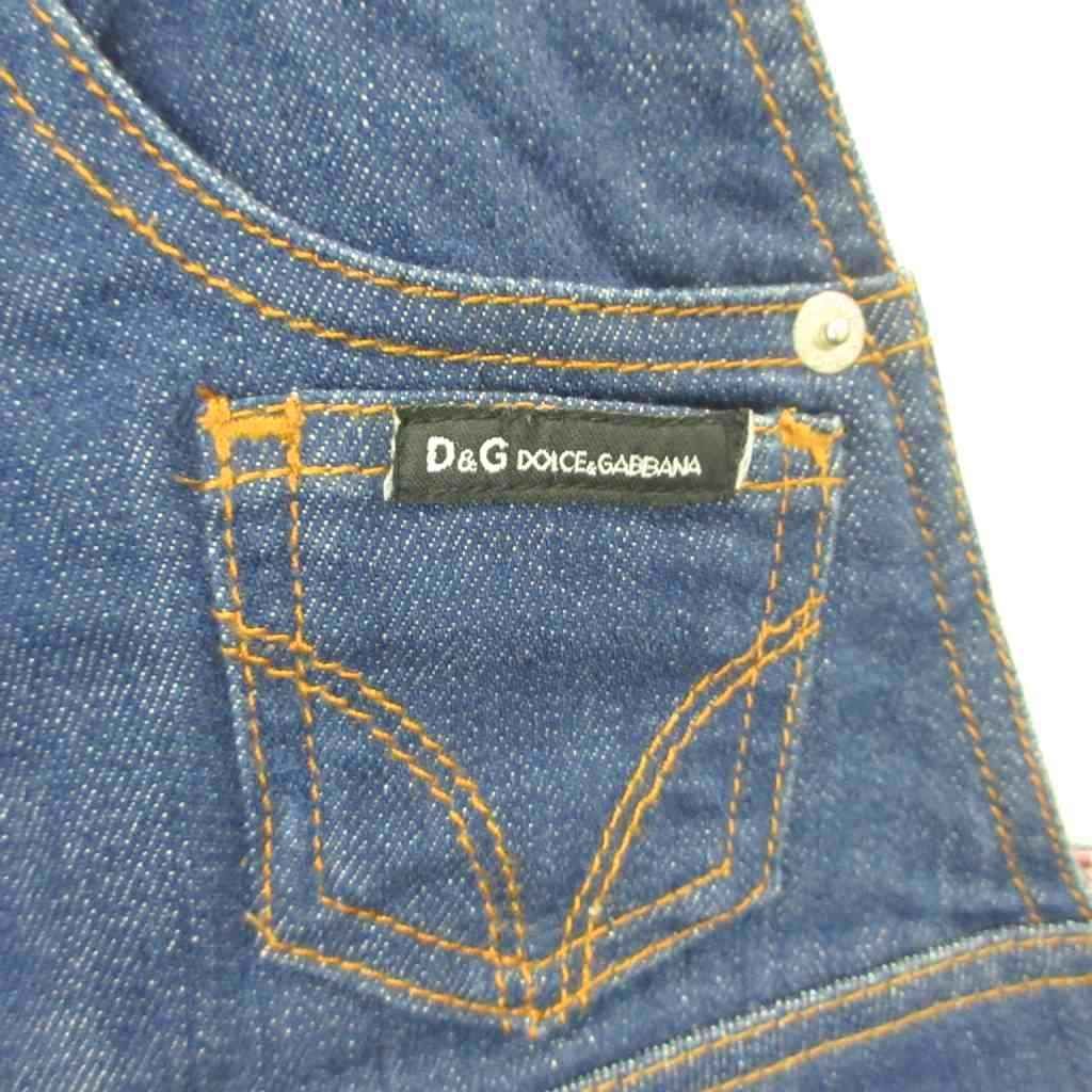 Dolce & Gabbana Denim All in One Shorts 24 Indigo Short Length Floral Pattern — view 4