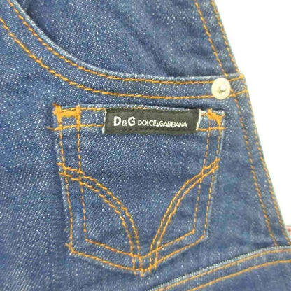Dolce & Gabbana Denim All in One Shorts 24 Indigo Short Length Floral Pattern — view 4