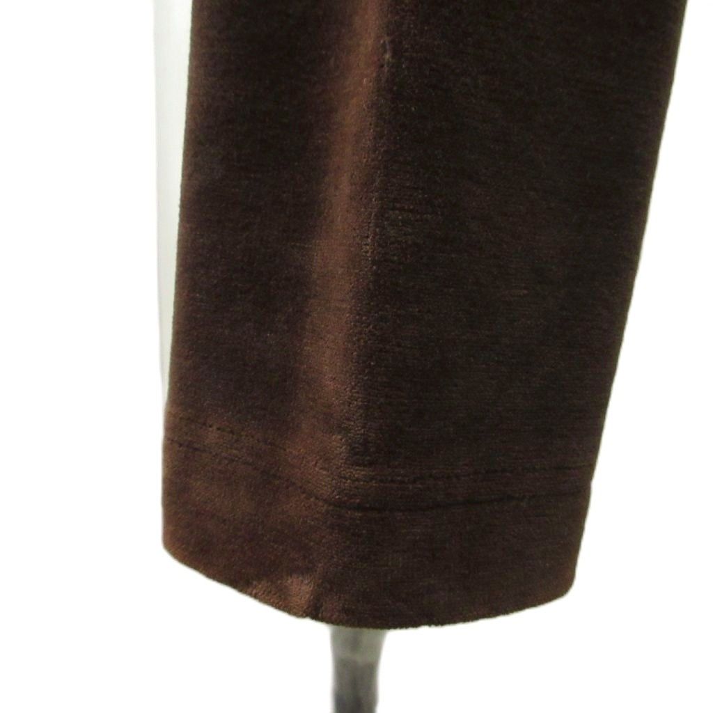 Gucci Shirt Blouse M Brown Regular Color Long Sleeve Velour MD — view 6