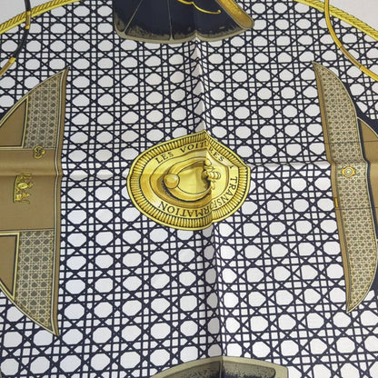 Hermes Carre 90 les Voitures a Transformation Silk Scarf Neckwear Black — view 2