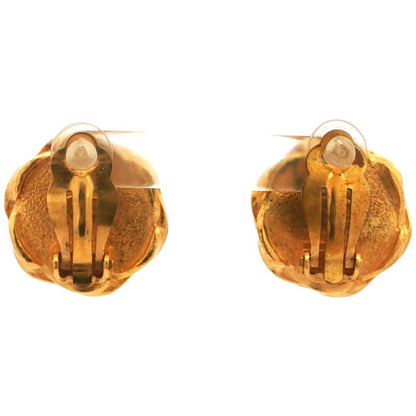 Chanel CC Logo Pair Costume Earrings Alloy Gold — view 3