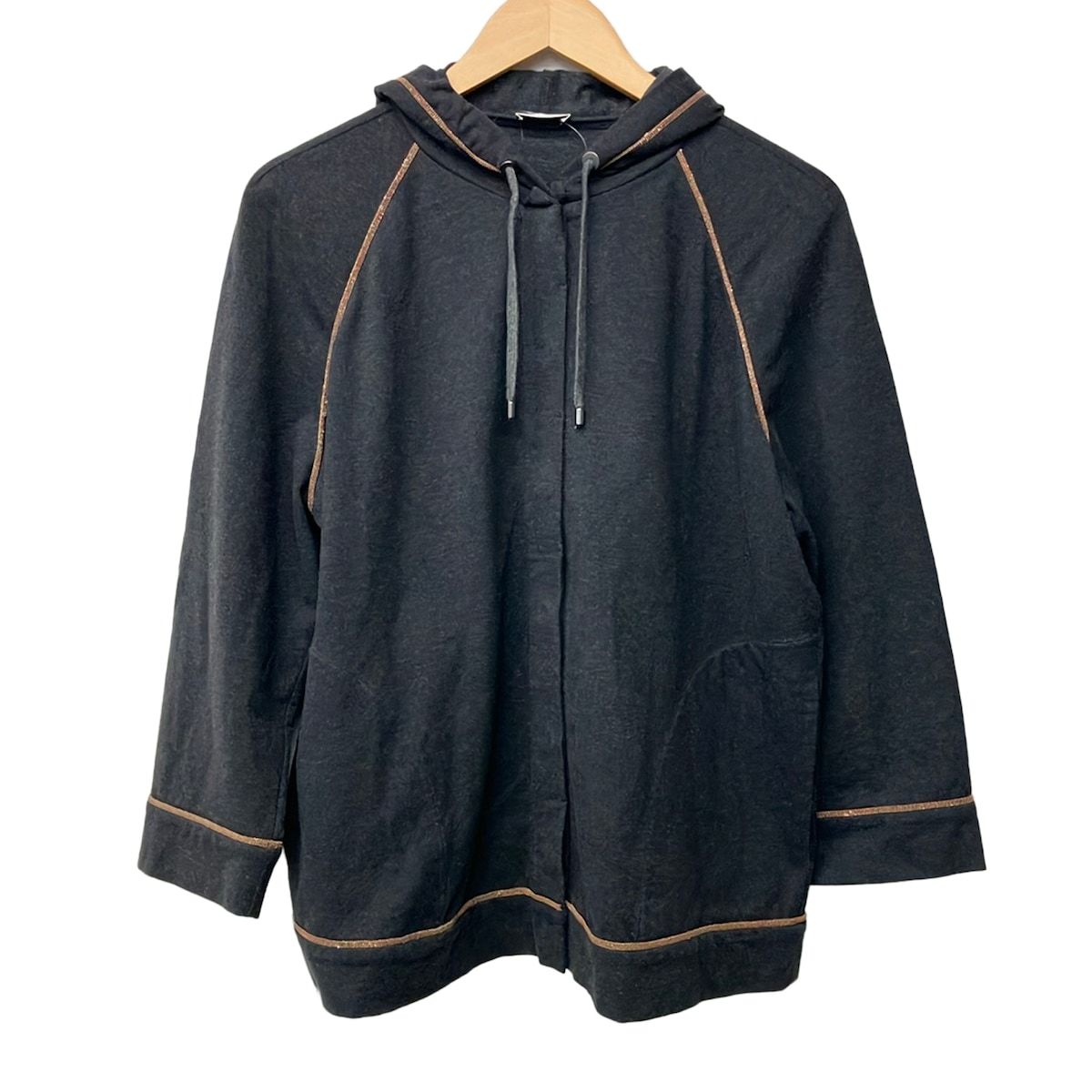 Brunello Cucinelli Hoodie XXL XL Dark Gray Long Sleeve Chain