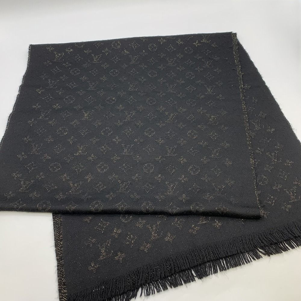 Louis Vuitton Etole LV Timeless Scarf Cashmere Black Gold