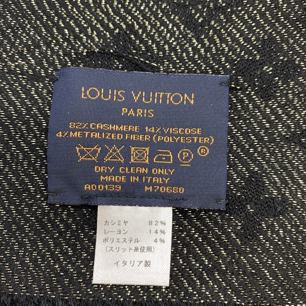 Louis Vuitton Etole LV Timeless Scarf Cashmere Black Gold — view 4