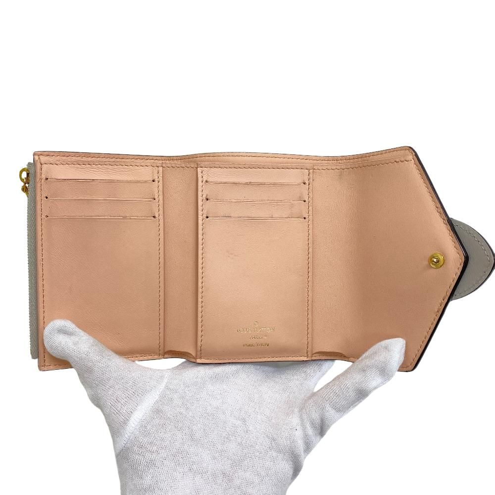 Louis Vuitton Portefeuille Pont Neuf Leather Trifold Wallet Gray — view 6