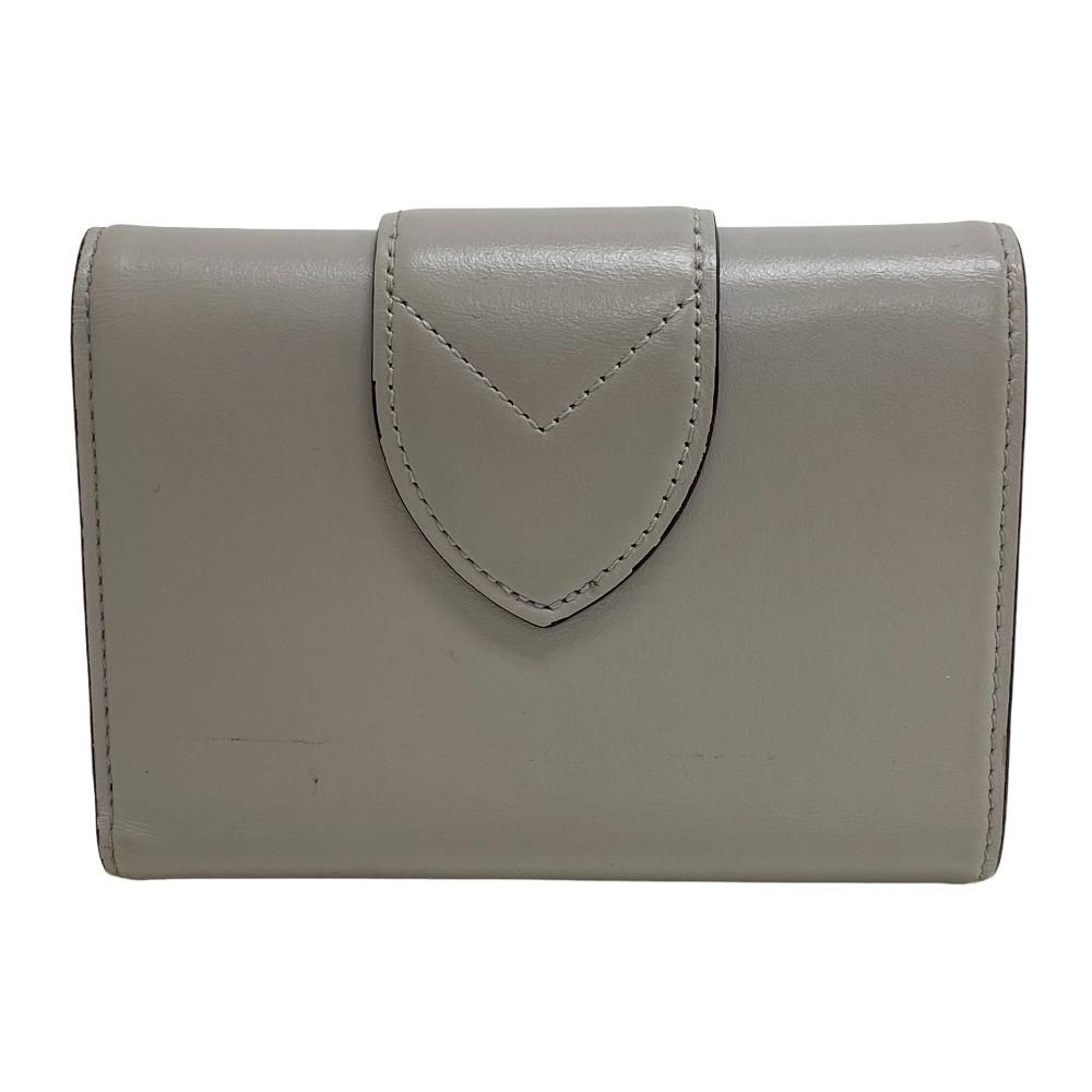 Louis Vuitton Portefeuille Pont Neuf Leather Trifold Wallet Gray — view 2