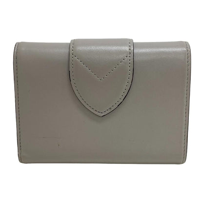 Louis Vuitton Portefeuille Pont Neuf Leather Trifold Wallet Gray — view 2