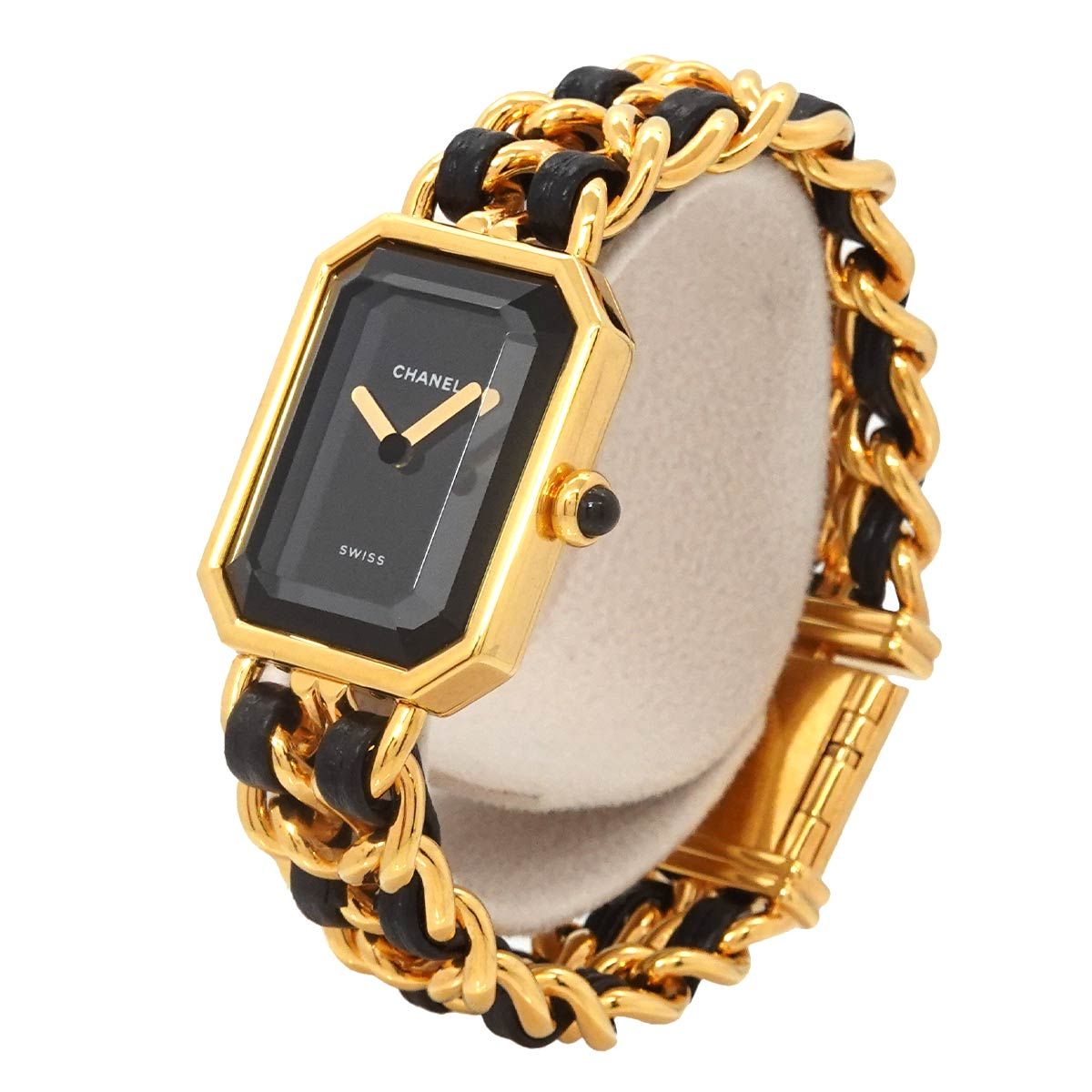 Chanel Premiere S Vintage Watch Black Gold Quartz — view 2