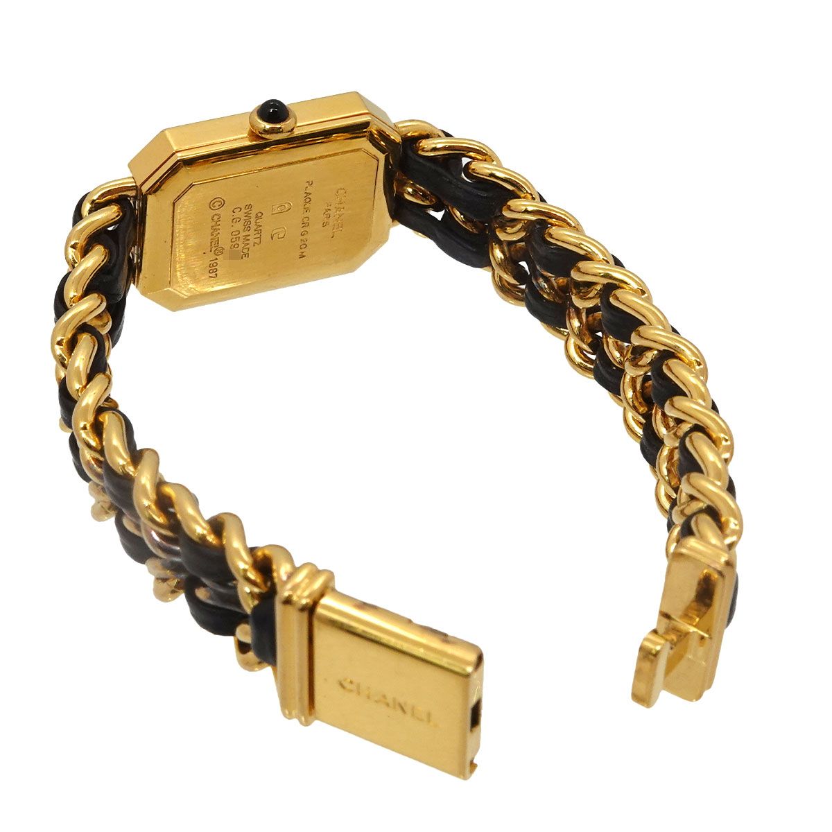 Chanel Premiere L Vintage Watch Black Gold — view 4