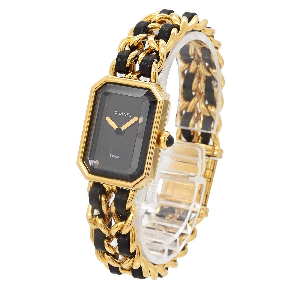 Chanel Premiere L Vintage Watch Black Gold — view 2