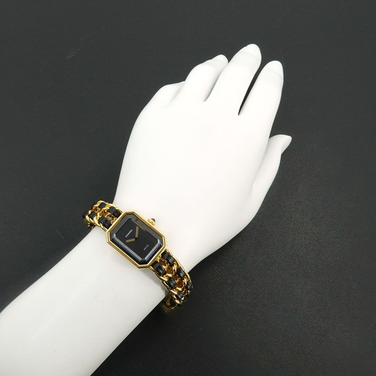 Chanel Premiere S Vintage Watch Black Gold Quartz — view 3