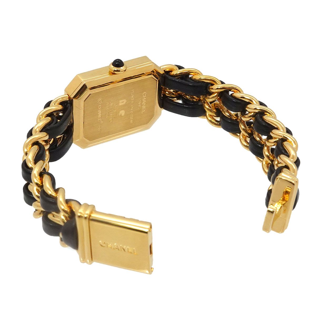 Chanel Premiere S Vintage Watch Black Gold Quartz — view 4