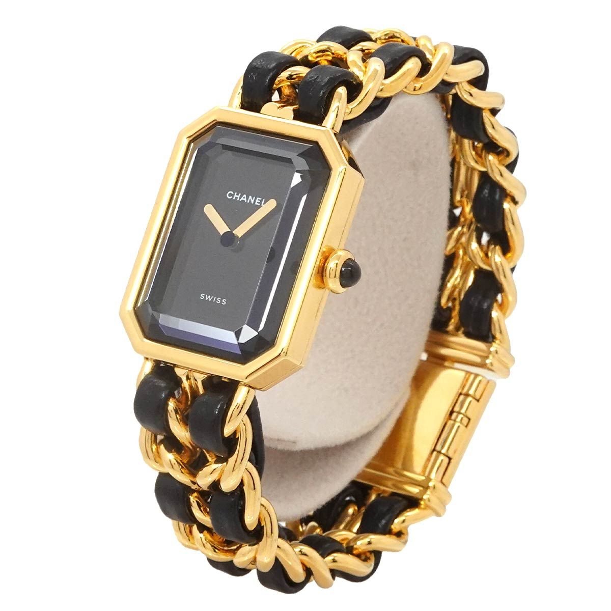 Chanel Premiere S Vintage Watch Black Gold Quartz — view 2