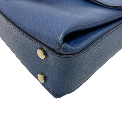 Gucci 2-Way Leather Shoulder Bag Blue — view 6