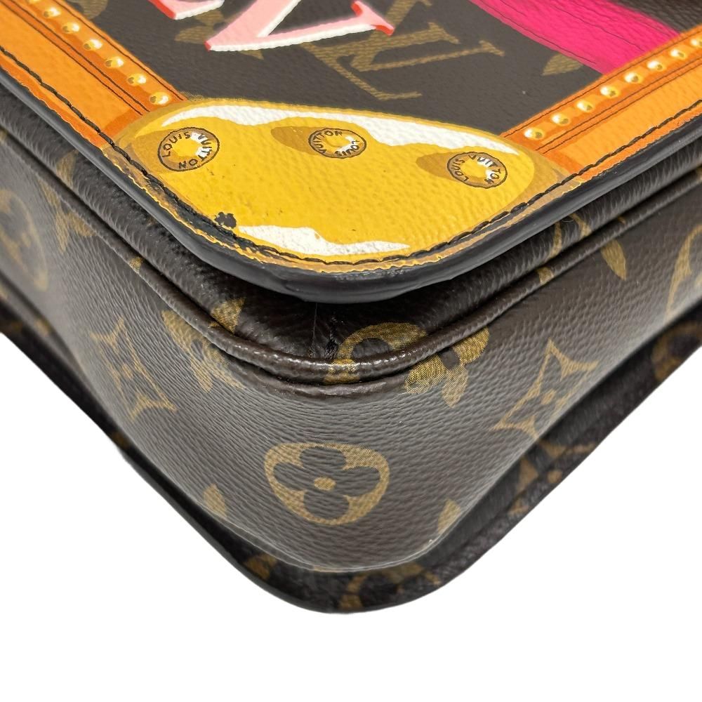 Louis Vuitton Summer Trunk Pochette Metis Monogram Leather Shoulder Bag Brown — view 3