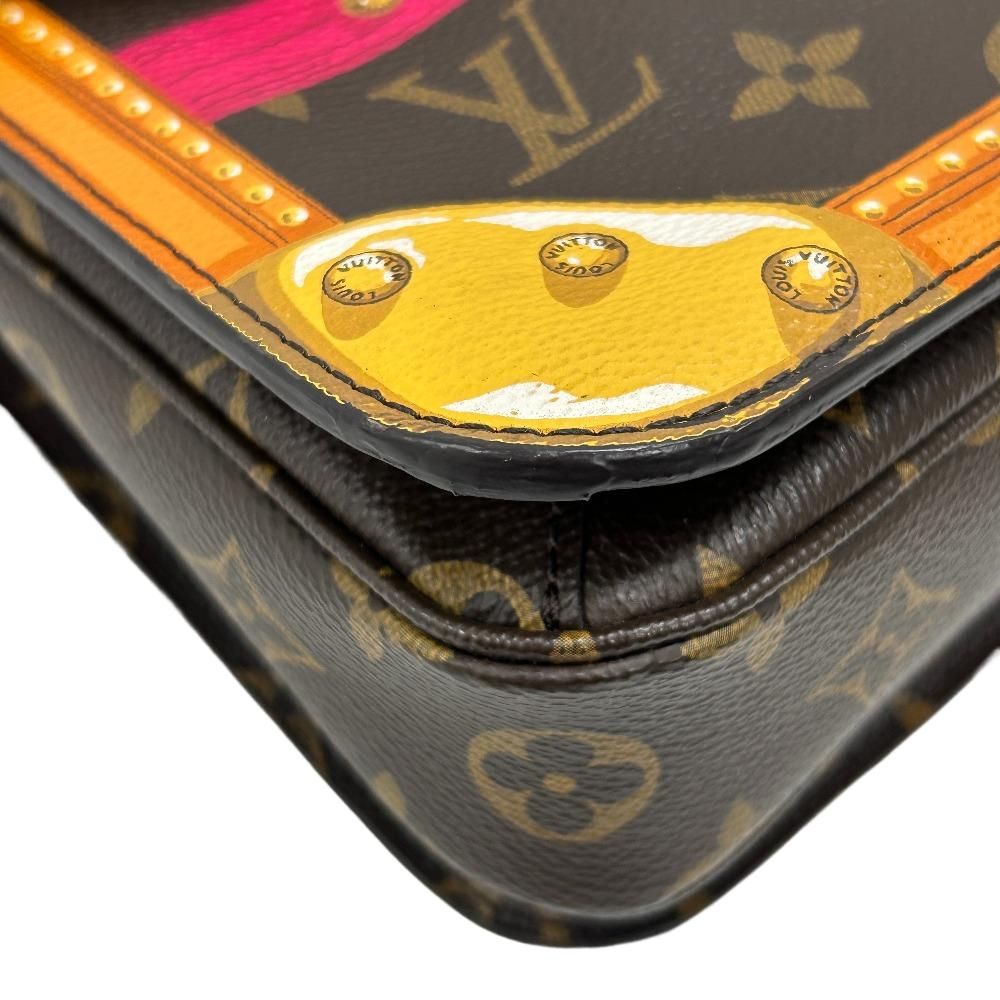 Louis Vuitton Summer Trunk Pochette Metis Monogram Leather Shoulder Bag Brown — view 4
