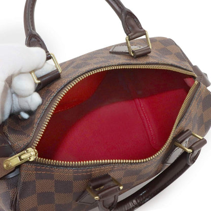 Louis Vuitton Damier Speedy 25 Hand Bag Ebene Brown Gold — view 6