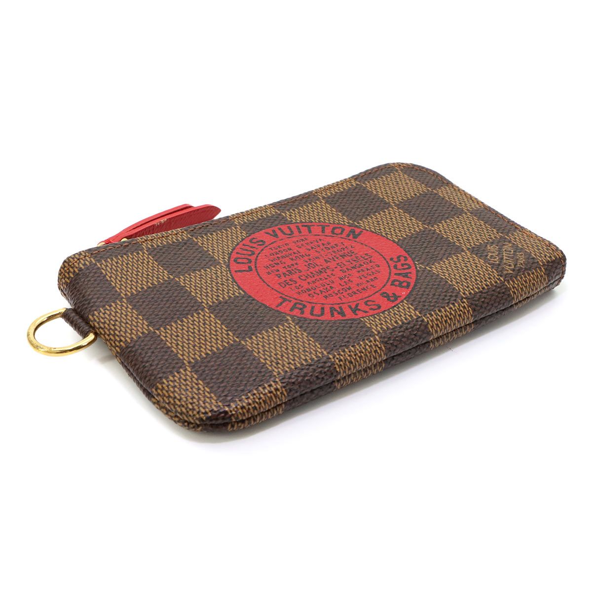 Louis Vuitton T&b Damier Pochette Cles Coin Purse Key Case Ebene Brown — view 3