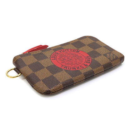 Louis Vuitton T&b Damier Pochette Cles Coin Purse Key Case Ebene Brown — view 3