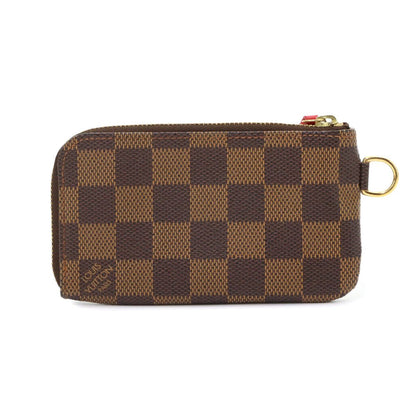 Louis Vuitton T&b Damier Pochette Cles Coin Purse Key Case Ebene Brown — view 2