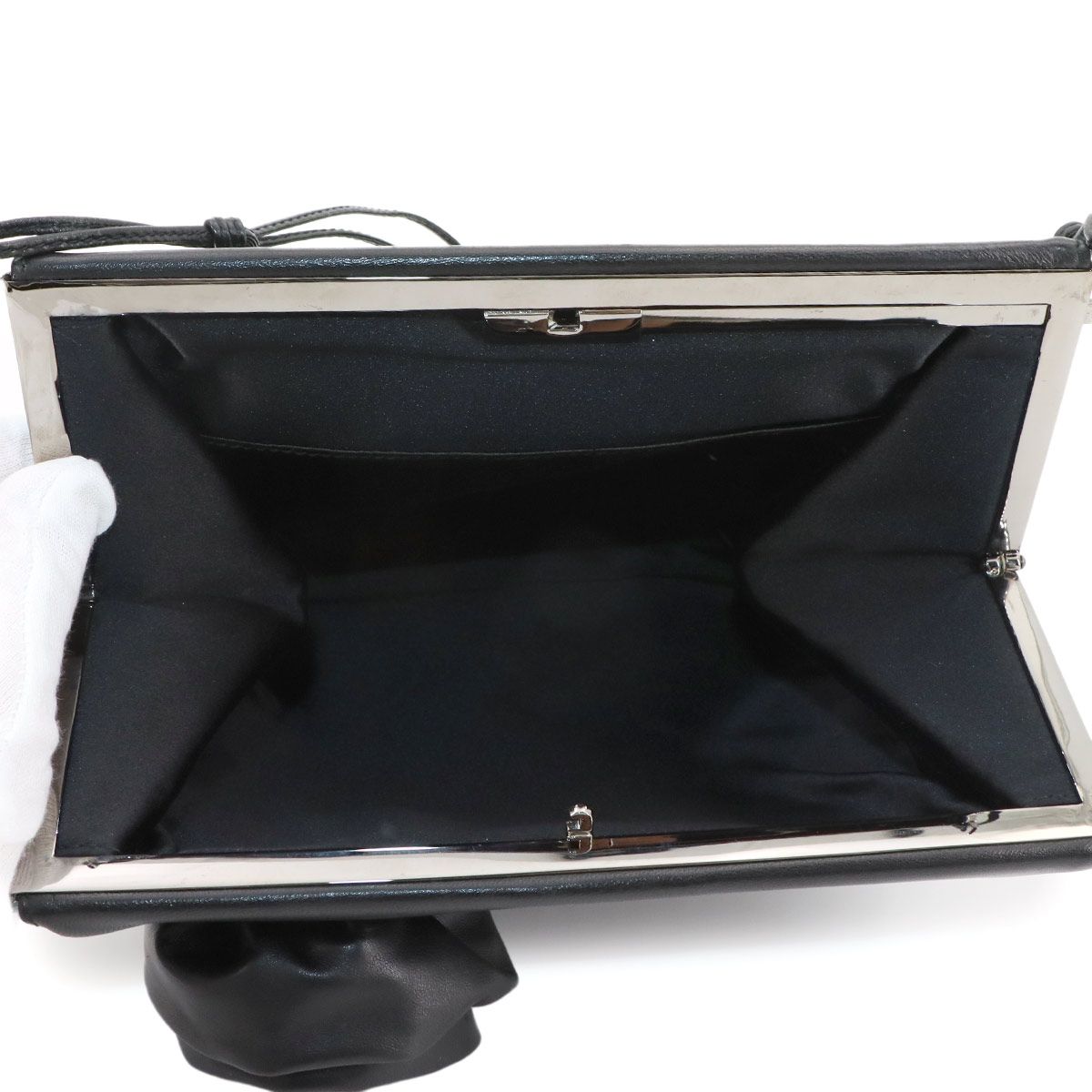 Gucci Shoulder Bag Leather Black 005 Silver — view 7