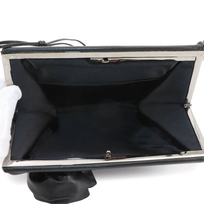 Gucci Shoulder Bag Leather Black 005 Silver — view 7